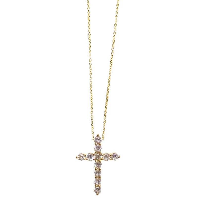 Modern Statement Jewelry For Bold Styling CZ Cross Necklace