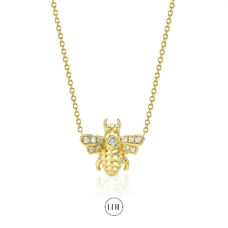 Sparkle More For Less – Jewelry Sale Happening Now Diamond Honey Bee Necklace | Ready to Ship