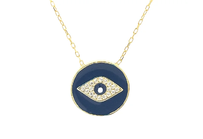 Limited-Stock Jewelry Sale – Once It's Gone, It's Gone Evil Eye "Odin" Medallion CZ Necklace