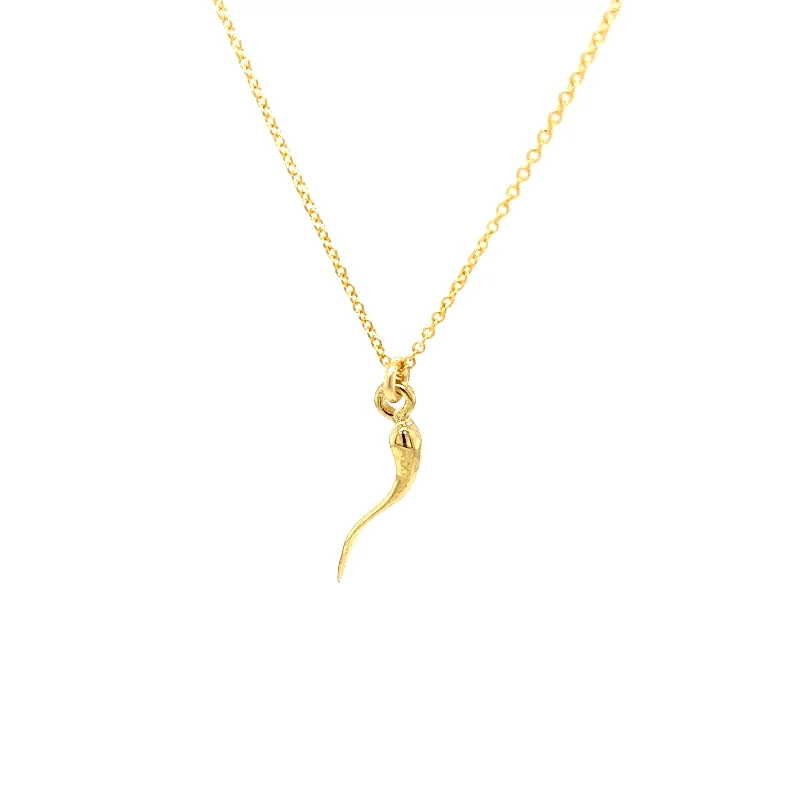 Sparkle In Style With Our Best Jewelry Deals bara boheme | "ITALIAN HORN" Charm on Gold-Filled Chain Necklase