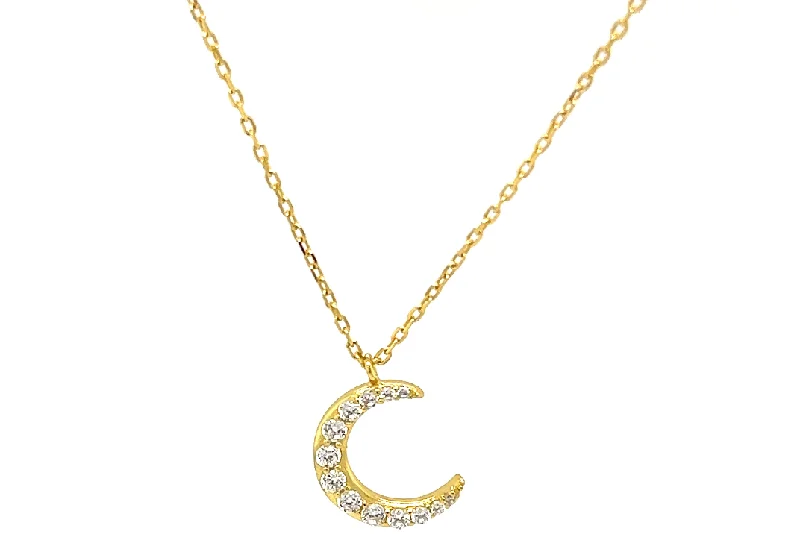 Shop Stylish Jewelry Now And Save Big "Luna" Moon CZ Necklace