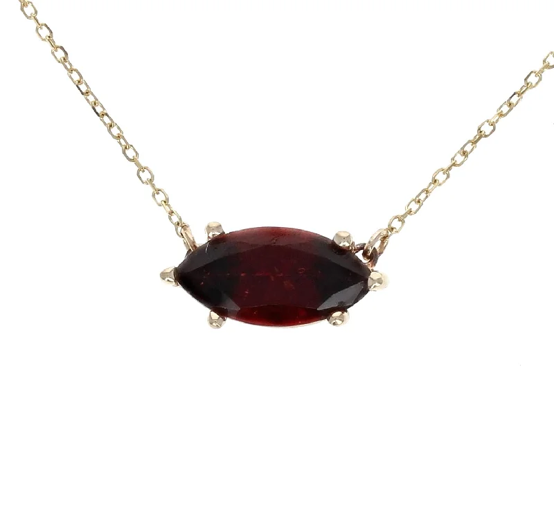 Jewelry Clearance Event – Stock Up Before It's Over Marquise Garnet Necklace