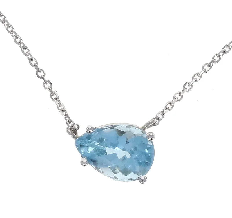 Unlock Unbeatable Jewelry Deals Before They’Re Gone Pear-Cut Aquamarine Necklace