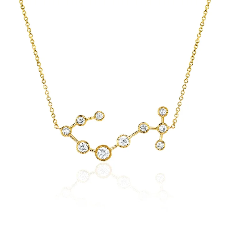 Exclusive Jewelry Sale – Sparkle For Less Scorpio White Sapphire Constellation Necklace | Ready to Ship