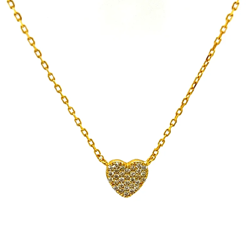 Chic, Trendy, And Affordable Jewelry Sale "TINY HEART PAVE" CZ Necklace