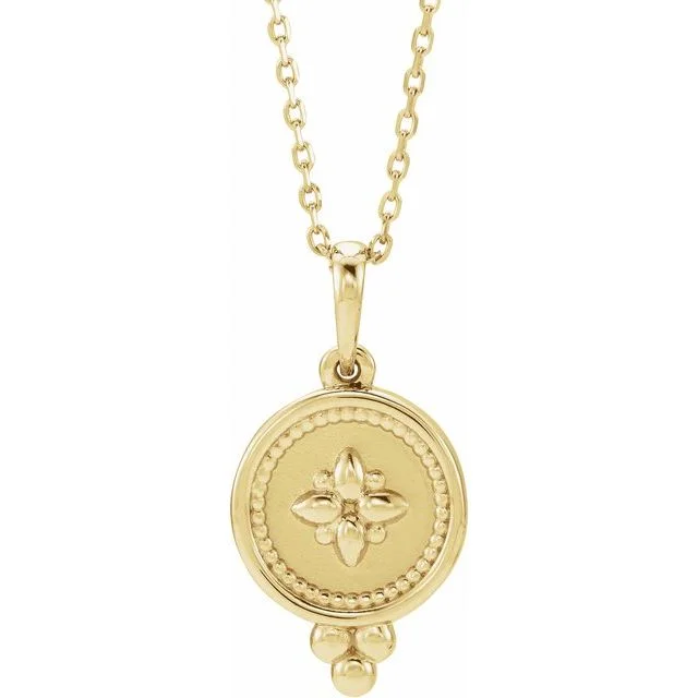Flash Sale On Exquisite Jewelry – Don't Miss Out 14k Beaded Disc Necklace 16-18"