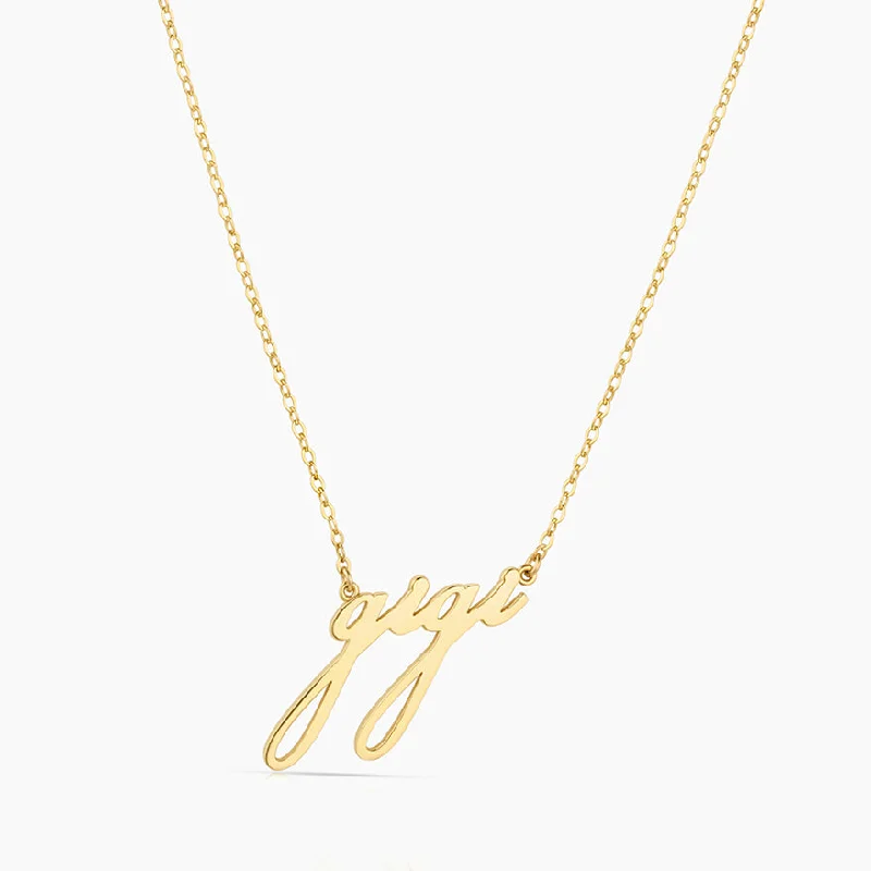 Affordable Glamour – Must-Have Jewelry At Special Rates 14k Fine Gigi Script Necklace