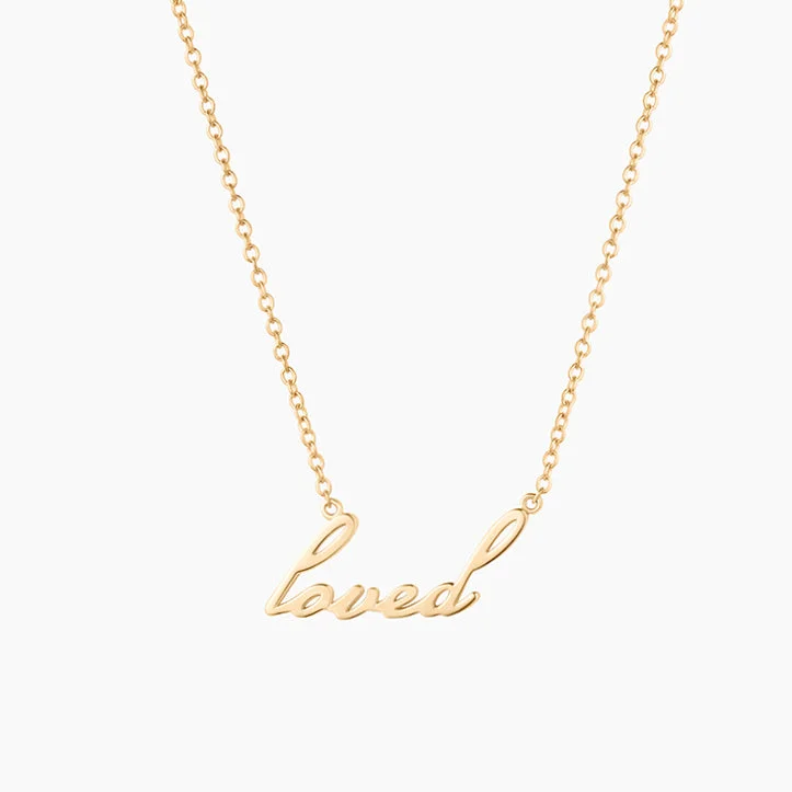 Final Call – Shop Exquisite Jewelry Before It's Gone 14k Fine Loved Script Necklace