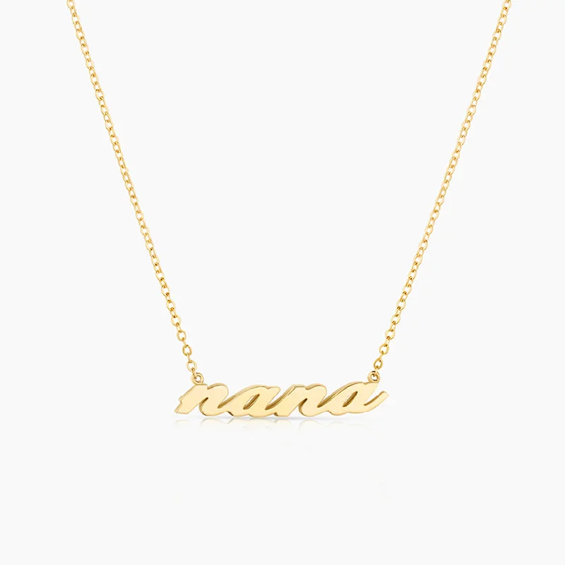 Chic And Stylish Jewelry At Discounted Prices 14k Fine Nana Script Necklace