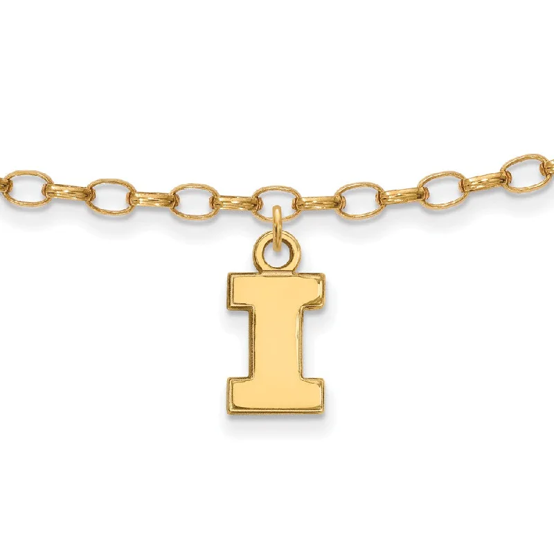 Jewelry Deals That Outshine The Rest 14k Gold Plated Silver University of Illinois Anklet, 9 Inch Jewelry Deals That Outshine The Rest 14k Gold Plated Silver University of Illinois Anklet, 9 Inch