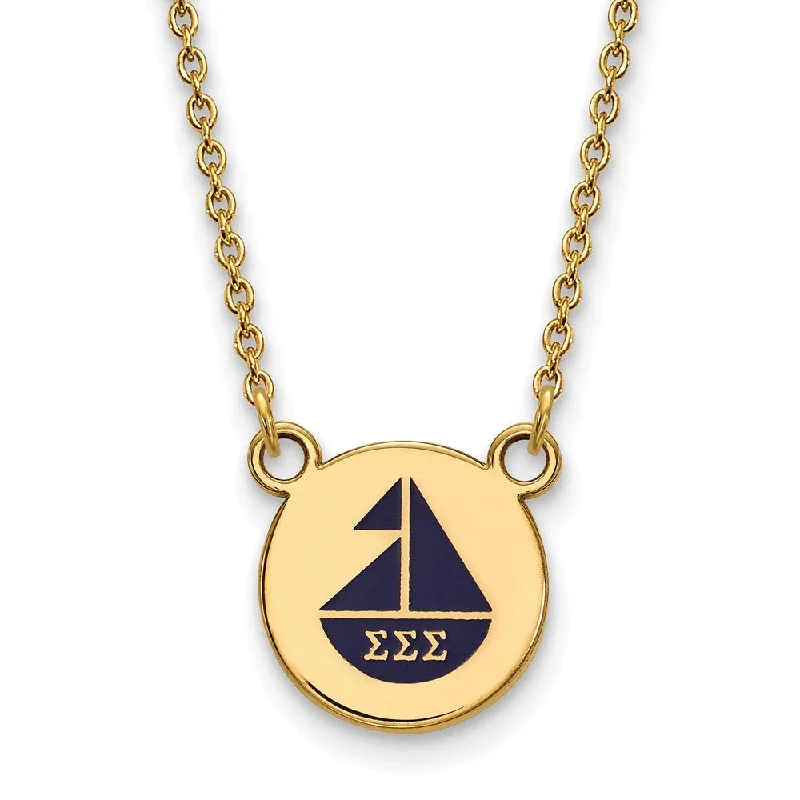 Jewelry Sale – Exclusive Styles At Lower Prices 14K Plated Silver Sigma Sigma Sigma Small Enamel Necklace