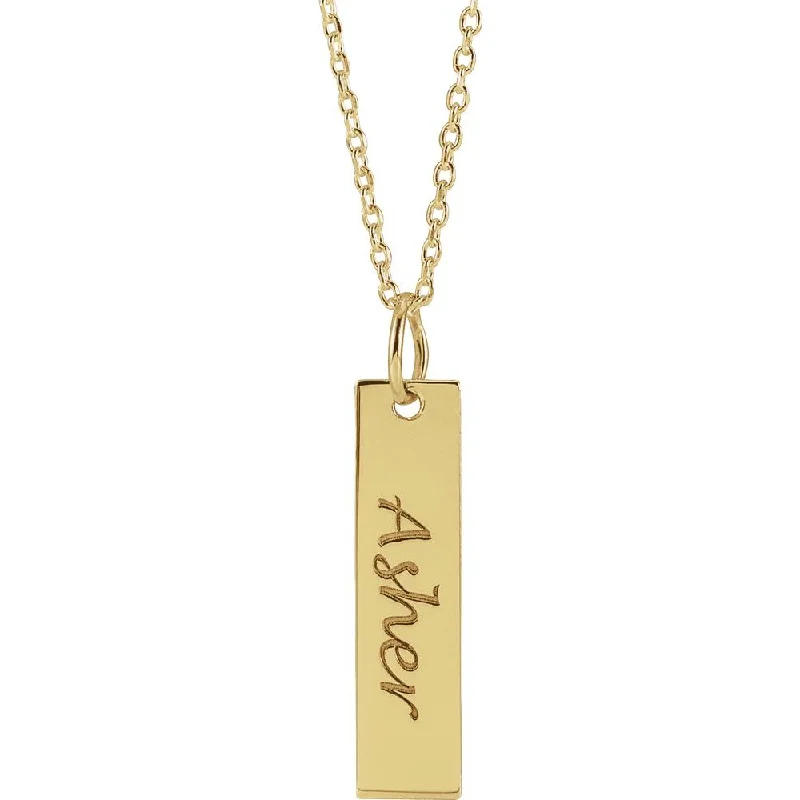 Best Jewelry Sale – Shop Exclusive Designs Now 14k Yellow Gold Vertical Bar Necklace