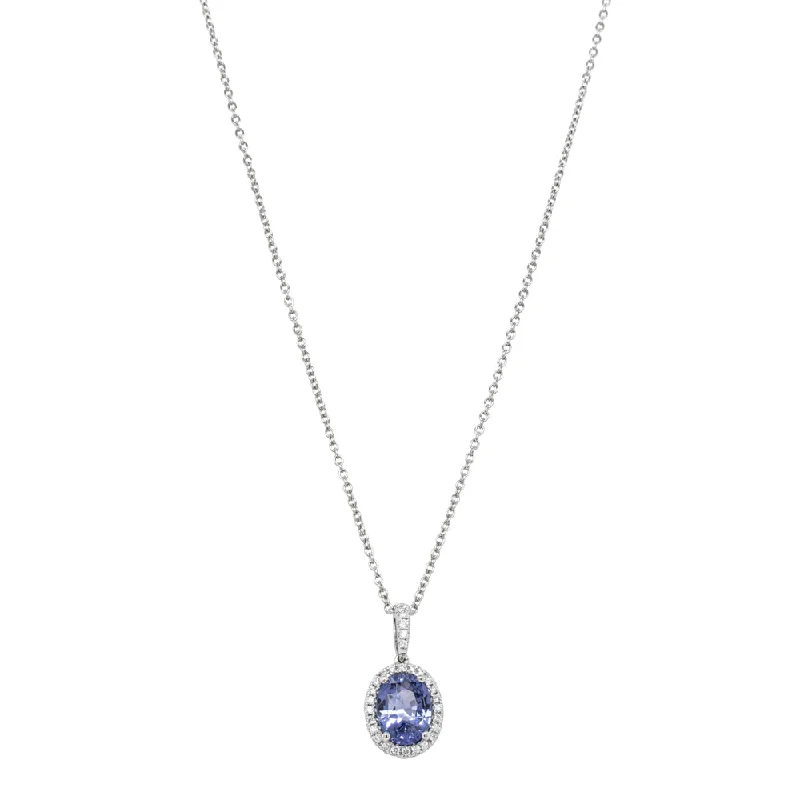 Final Call For Exquisite Jewelry At Reduced Rates 18ct White Gold 2.07ct Sapphire & Diamond Sierra Pendant