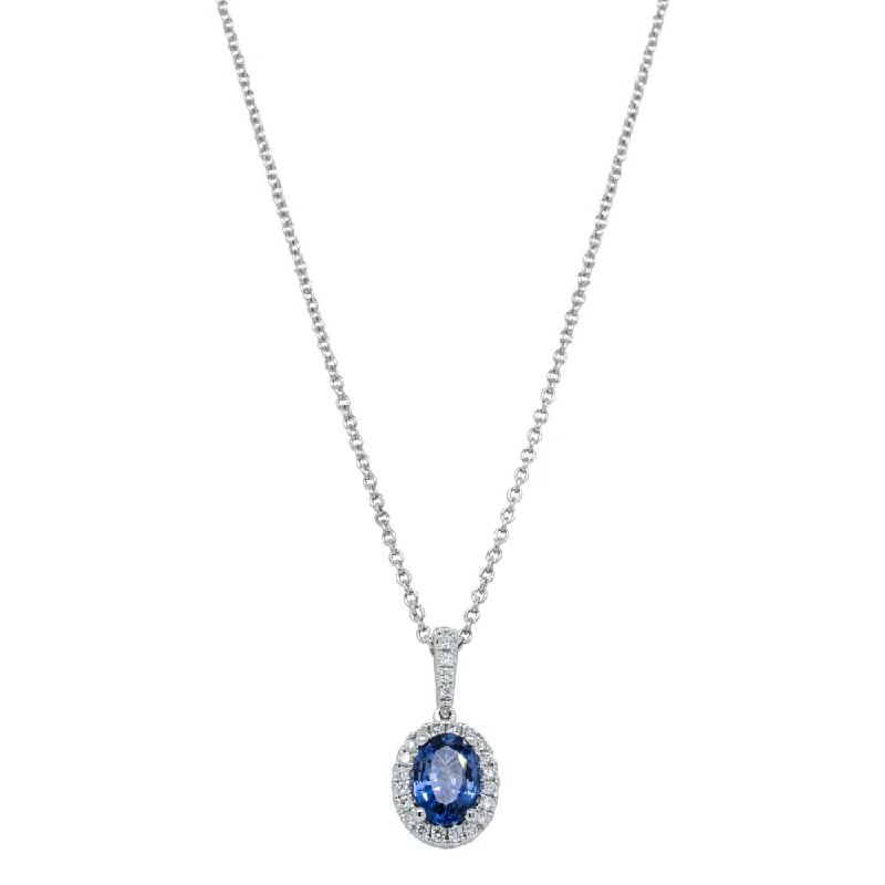 Unlock Unbeatable Jewelry Deals Before They’Re Gone 18ct White Gold .82ct Sapphire & Diamond Mini Sierra Pendant
