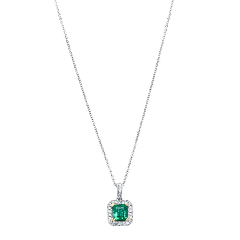 Your Dream Jewelry At Dream Prices – Shop Now 18ct White Gold .93ct Emerald & Diamond Empire Pendant