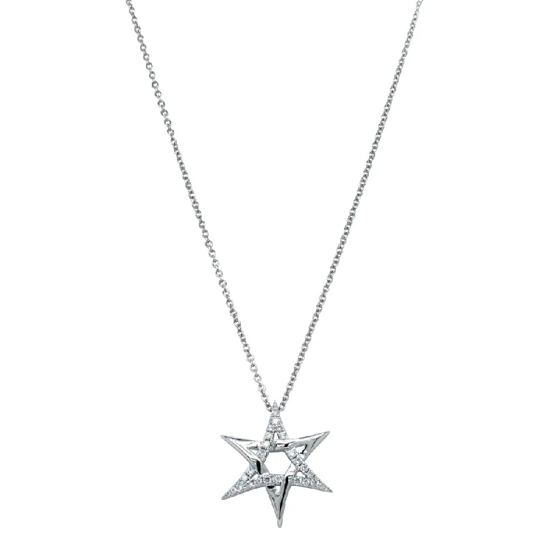 Limited-Time Offer On Premium Jewelry Collections 18ct White Gold Astra Star Necklace