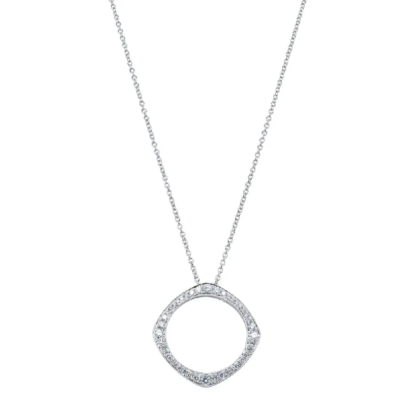Customized Silver Jewelry For Unique Style 18ct White Gold Diamond Eos Pendant