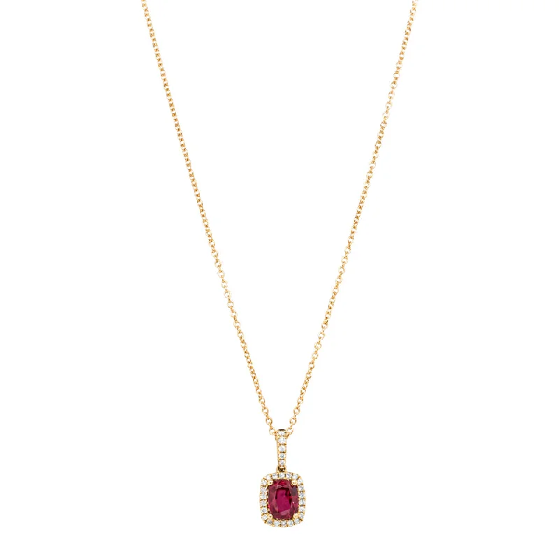 Luxury Jewelry At Budget-Friendly Prices – Grab Yours Now 18ct Yellow Gold 1.19ct Ruby & Diamond Mini Sierra Pendant
