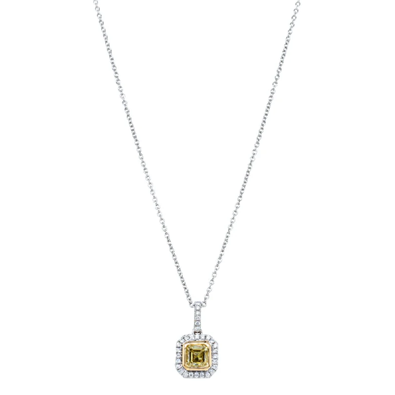 Jewelry Clearance Event – Stock Up Before It's Over 18ct White Gold 1.20ct Yellow Diamond Isla Pendant