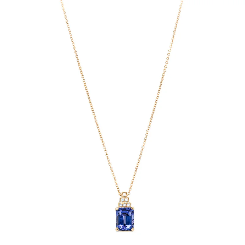 Fashion-Forward Jewelry At Exclusive Discounts 18ct Yellow Gold 2.59ct Tanzanite & Diamond Maya Pendant