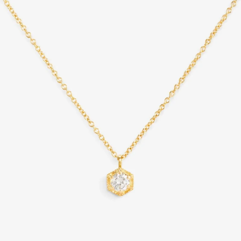 Modern Jewelry At Exclusive Discounts – Shop Today White Diamond Hexagon Necklace