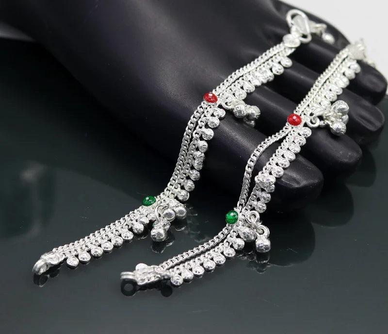 Exclusive Jewelry Discounts – Shop Now For Savings 5.0" long handmade Sterling silver amazing vintage style ankle bracelet new born baby anklet noisy sound bells charm anklets jewelry ank198 Exclusive Jewelry Discounts – Shop Now For Savings 5.0" long handmade Sterling silver amazing vintage style ankle bracelet new born baby anklet noisy sound bells charm anklets jewelry ank198