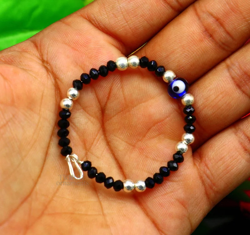 Limited-Stock Jewelry Clearance – Grab Your Favorites Now 5" 925 sterling silver handmade beaded evil eye bracelet, amazing stylish unisex kids bracelet jewelry bbr27 Limited-Stock Jewelry Clearance – Grab Your Favorites Now 5" 925 sterling silver handmade beaded evil eye bracelet, amazing stylish unisex kids bracelet jewelry bbr27