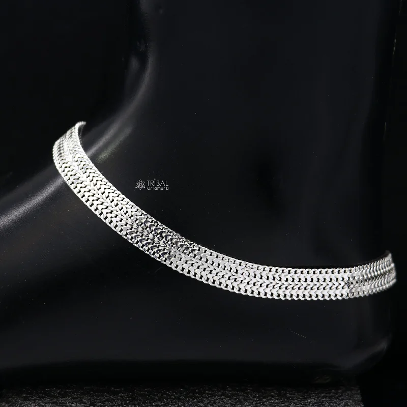 Limited-Time Jewelry Sale – Elegant Styles At Less 8mm 10.5" Long handmade 925 sterling silver amazing wheat chain design ankle bracelet, gift anklets customized belly dance jewelry ank610 Limited-Time Jewelry Sale – Elegant Styles At Less 8mm 10.5" Long handmade 925 sterling silver amazing wheat chain design ankle bracelet, gift anklets customized belly dance jewelry ank610