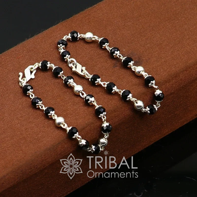 Seasonal Jewelry Sale – Upgrade Your Collection 925 sterling silver customized black beads Nazariya bracelet, protect from evil eyes, new born baby bracelet stylish jewelry india bbr503 Seasonal Jewelry Sale – Upgrade Your Collection 925 sterling silver customized black beads Nazariya bracelet, protect from evil eyes, new born baby bracelet stylish jewelry india bbr503
