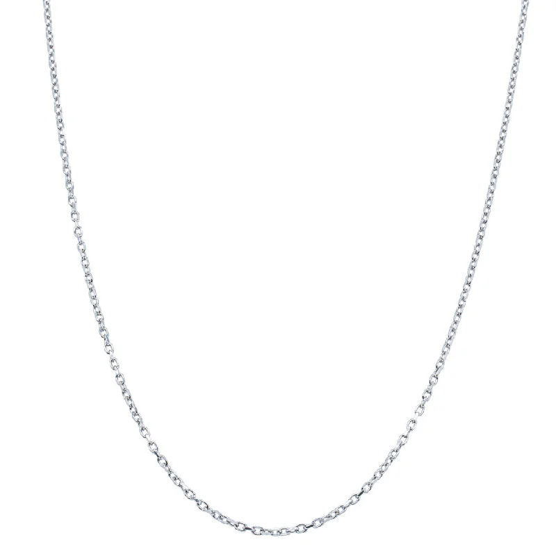 Final Call – Shop Exquisite Jewelry Before It's Gone 9ct White Gold Round Cable Diamond Cut Chain