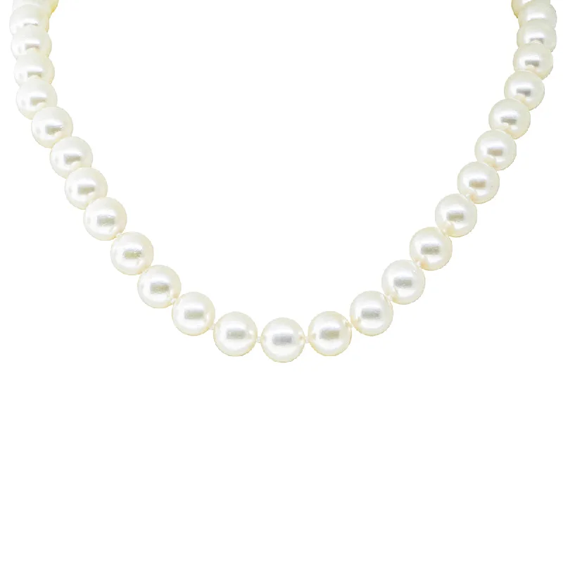 Discounted Jewelry For A Glamorous Look 9ct Yellow Gold Akoya Pearl Strand