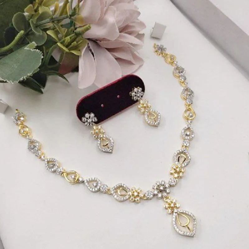 Premium Jewelry Now Available At Special Discounts Aamrapali Gold Plated Austrian Stone Necklace Set