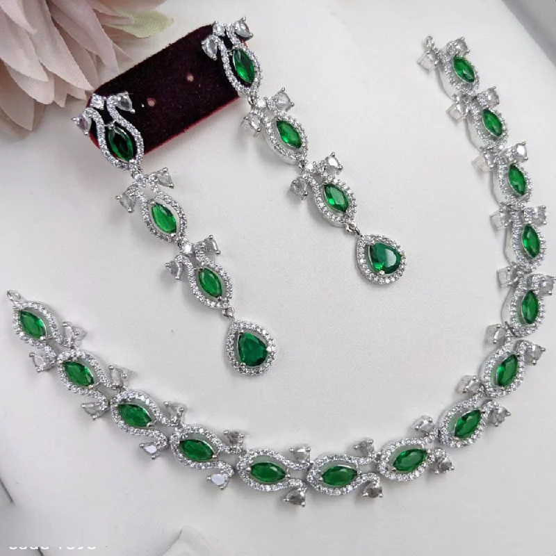 Limited-Stock Jewelry Sale – Once It's Gone, It's Gone Aamrapali  Silver Plated American Diamond Necklace Set