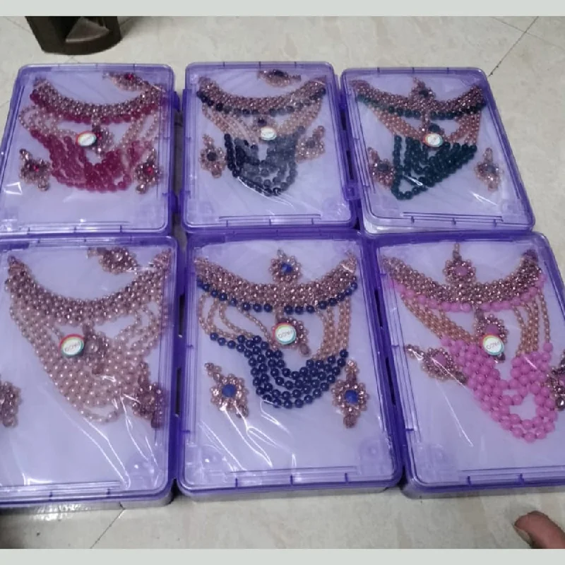 Limited-Stock Jewelry Sale – Once It's Gone, It's Gone AK Enterprises Gold Plated Pearl Necklace Set (Mix Color)
