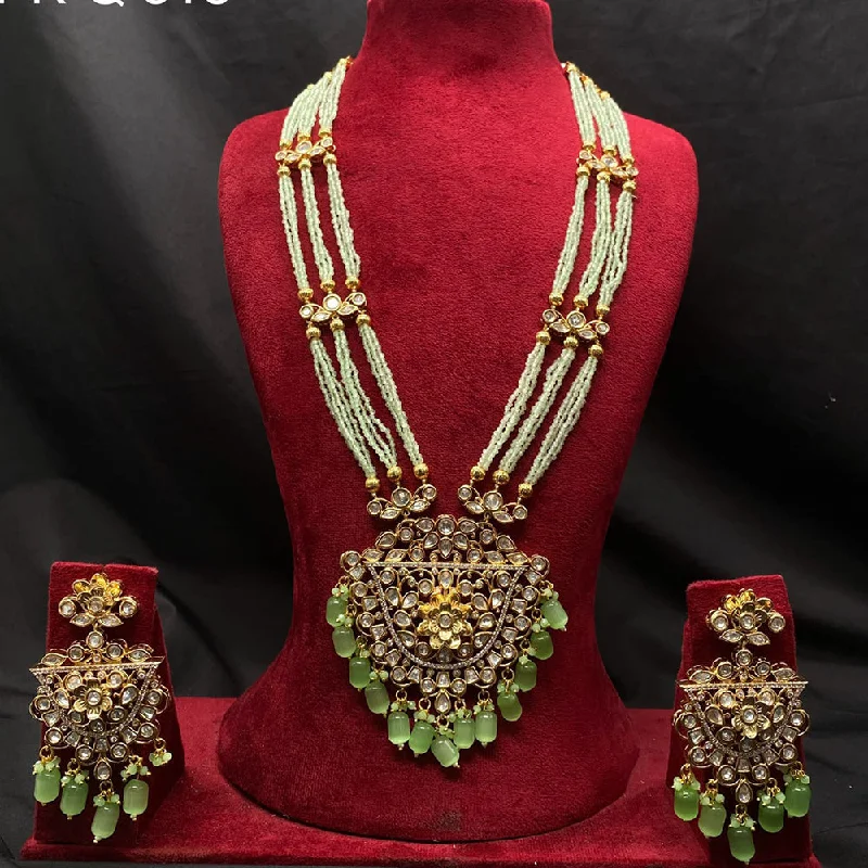 Personalized Jewelry Sale – Unique Gifts At Low Prices Amoliya Jewels Gold Plated Polki Kundan And Beads Necklace Set