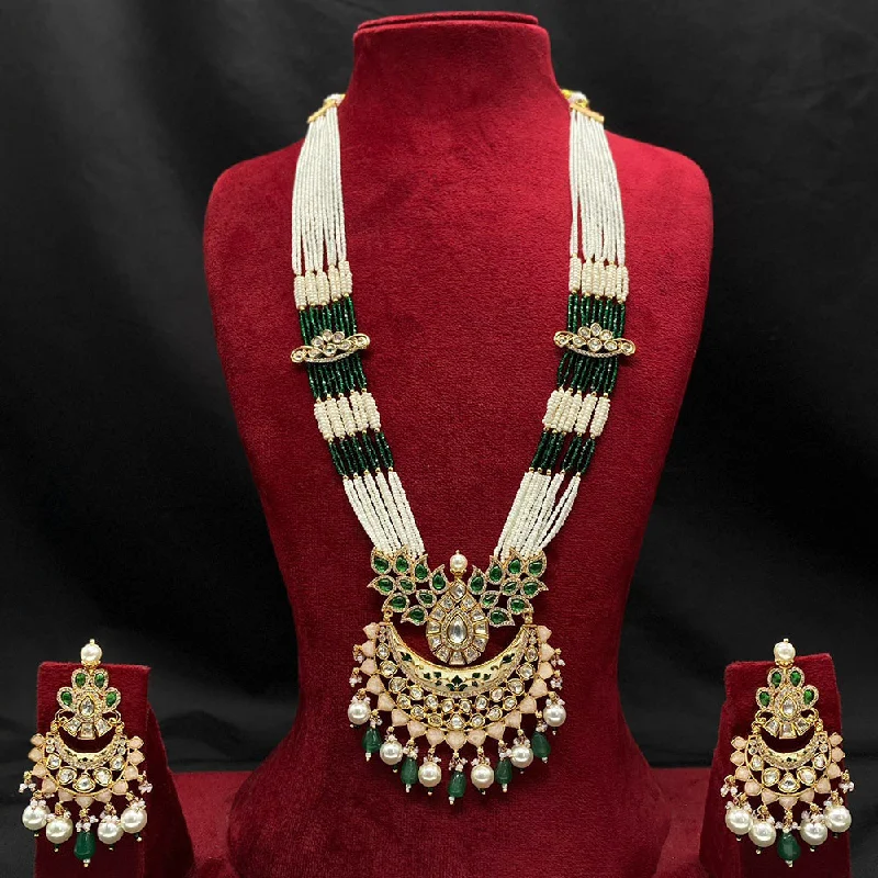 Must-Have Jewelry At Unbelievable Discounts Amoliya Jewels Gold Plated Polki Kundan And Pearls Necklace Set