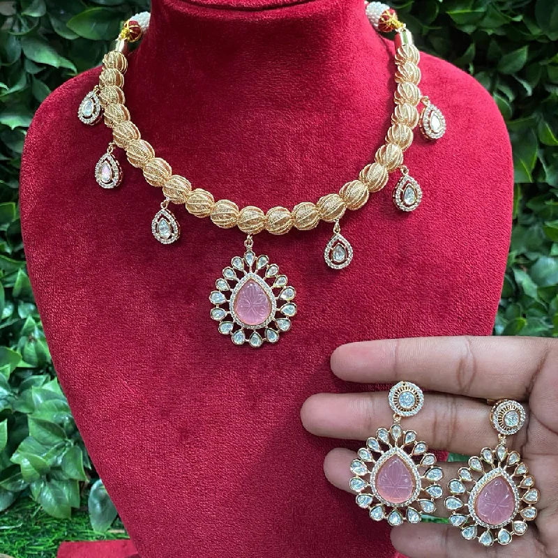 Discover Unique Jewelry With Special Limited-Time Offers Amoliya Jewels Gold Plated Polki Kundan Necklace Set