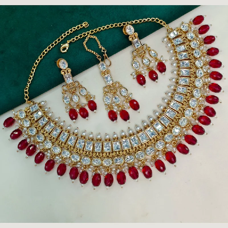 Dainty And Elegant Jewelry Now At Reduced Prices Amoliya Jewels Gold Plated Polki Kundan Necklace Set