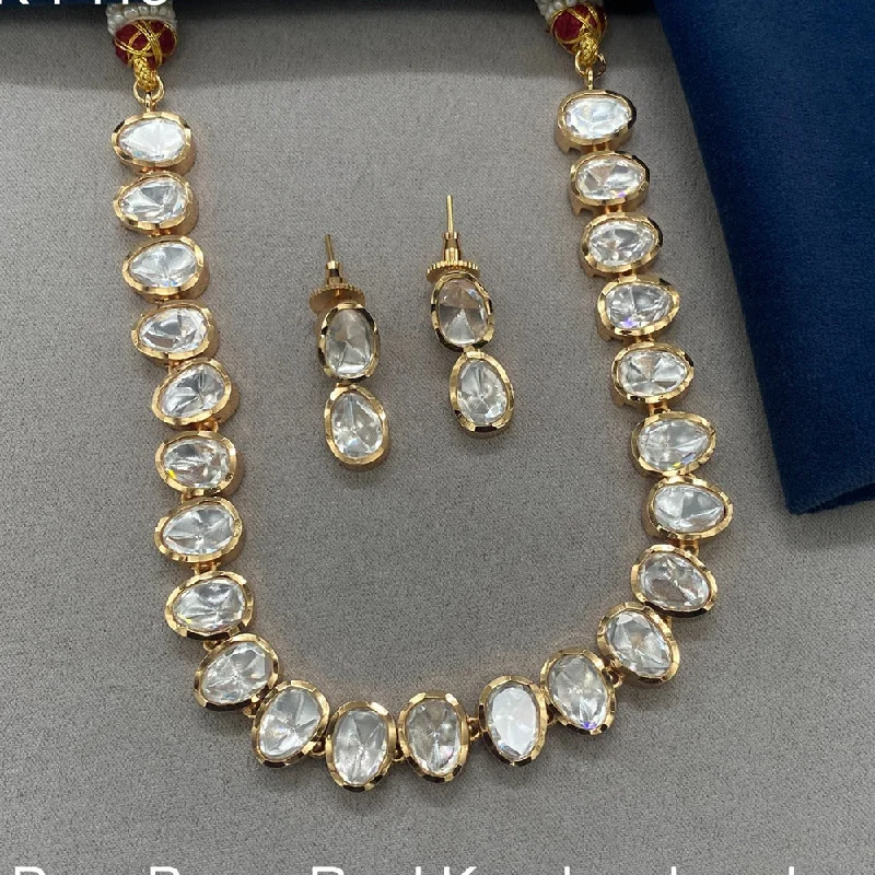 Seasonal Jewelry Deals – Elevate Your Style Amoliya Jewels Gold Plated Polki Kundan Necklace Set