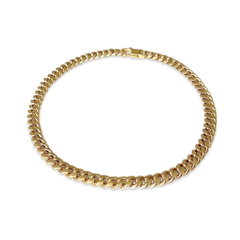 Bohemian-Inspired Jewelry For Free-Spirited Fashion Mini Chain Link 18K Gold Plated Necklace