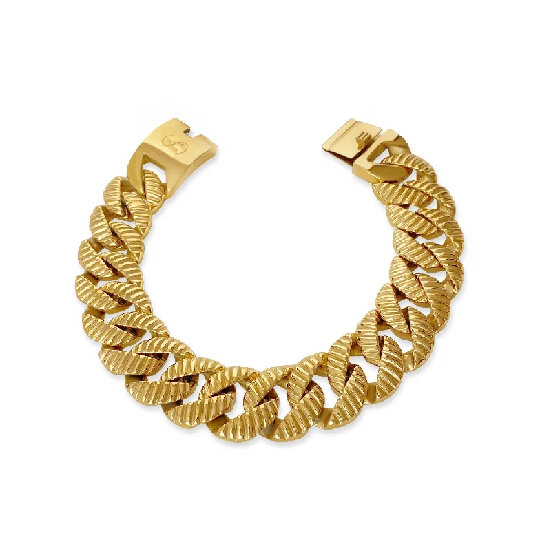 Grab Your Dream Jewelry At The Lowest Prices Ridge Chunky Chain 24K Gold Plated Necklace