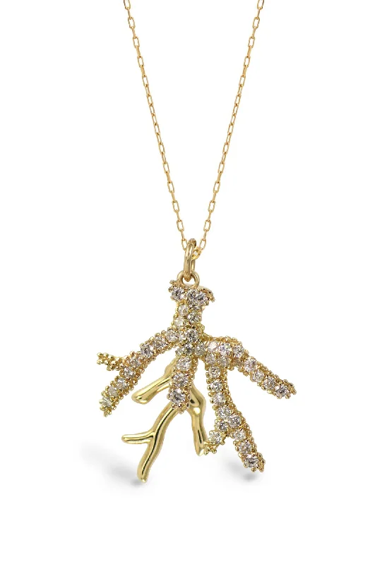 Upgrade Your Collection With Our Limited-Time Jewelry Sale Coral Reef 14K Gold Necklace w. Diamonds
