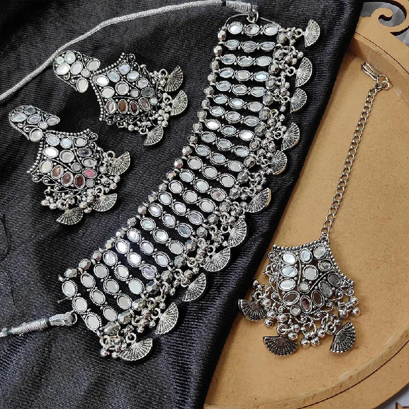 Unique Jewelry For Less – Shop The Sale Now Bhavi Jewels Oxidised  Plated Necklace Set