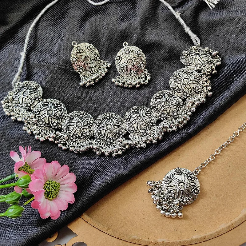 Get Your Favorite Jewelry At The Best Price Bhavi Jewels Oxidised  Plated Necklace Set