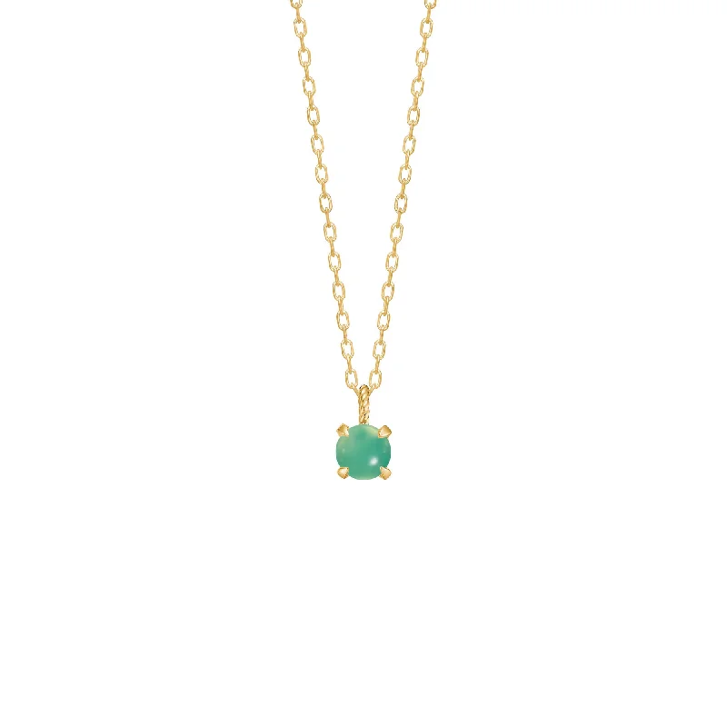 Affordable Luxury Jewelry For Every Occasion Bon Bon 10K Gold Pendant w. Chrysopras