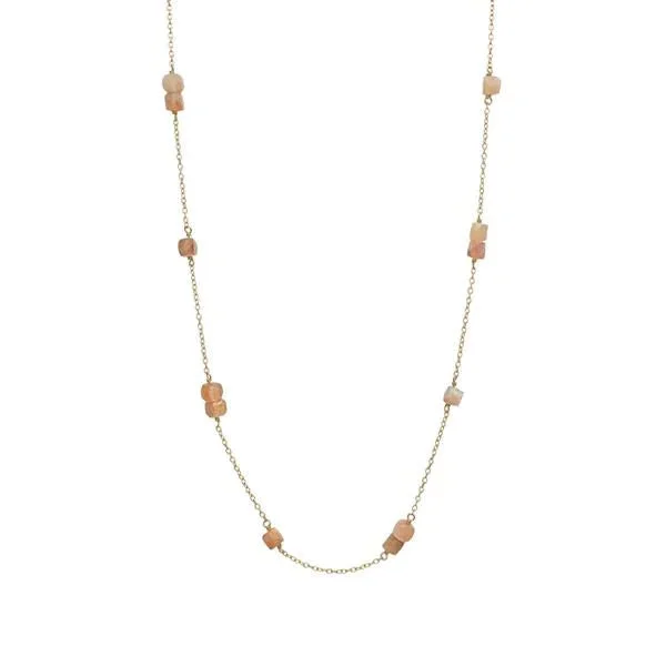 Unmissable Discounts On Timeless Jewelry Pieces Chain 18K Gold Plated Necklace w. Sunstone