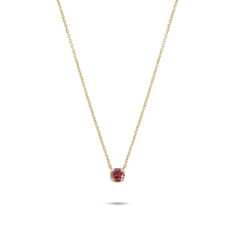 Grab Your Favorite Jewelry At The Lowest Prices Rainbow Red 10K Gold Necklace w. Tourmaline