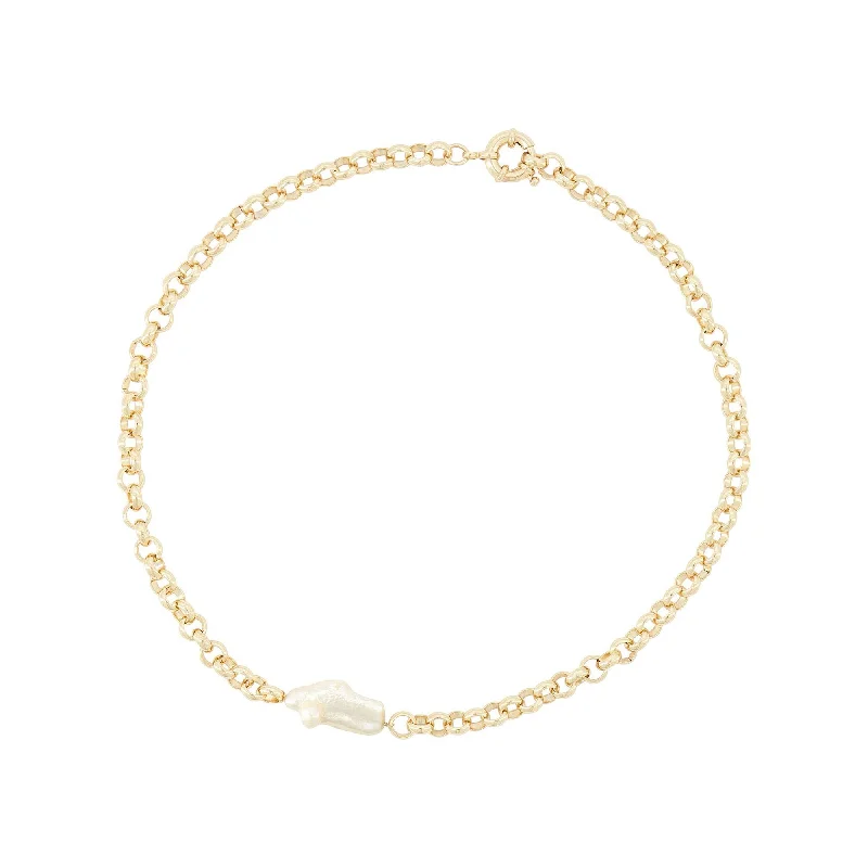 Last Chance To Shop High-End Jewelry At Markdown Prices Biwa Pearl Gold Plated Necklace w. Pearl