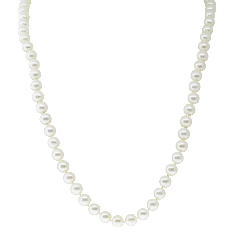 High-End Jewelry, Now More Affordable Than Ever Deja Vu 14ct White Gold Akoya Pearl Strand with Ruby