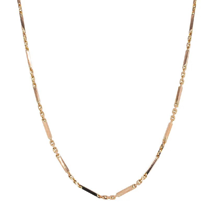 Discounted Luxury Jewelry – Shine Without The Splurge Deja Vu 19ct Rose Gold Rod Link Chain